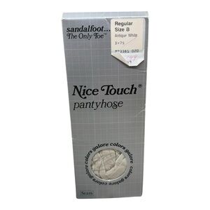 Vintage Sears Nice Touch Regular Pantyhose Antique White Size B